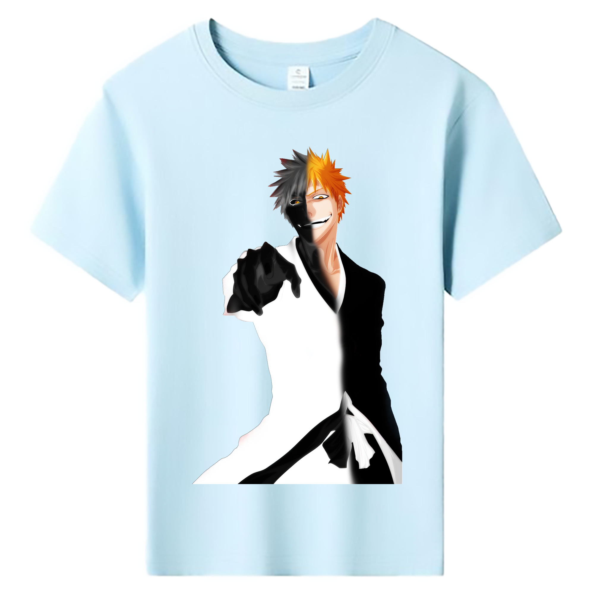 （画像用） ブリーチ 黒崎一護（くろさき いちご）BLEACH Kurosaki Ichigo 綿100％キッズTシャツ（フロントプリント）